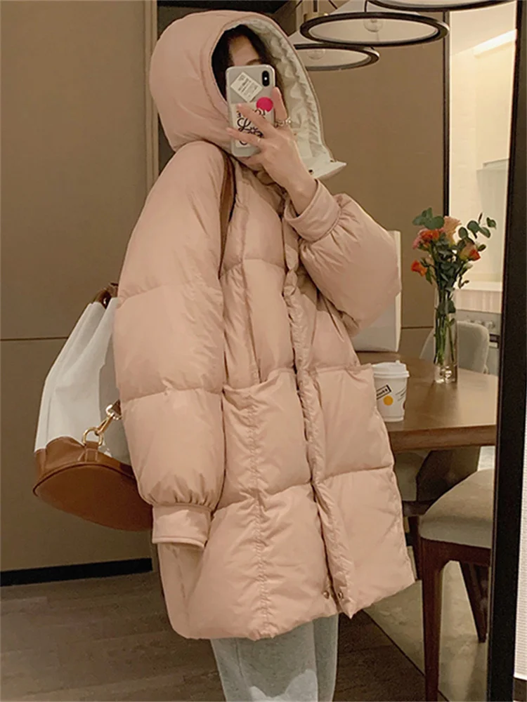 Fall Coat for Women Oversized Winter Jacket Korean Fashion 2022 Long Parkas with A Hood Thicken Warm Y2k Outerwear