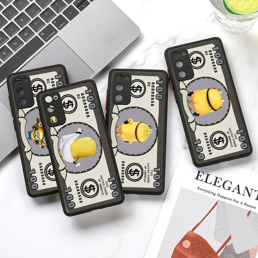 

MONEY Disney Funny M-Minions Cartoon Case For Samsung Galaxy M62 M52 M51 M33 M32 M31 M30S M23 M20 M10 Note 20 10 9 8 Ultra Plus
