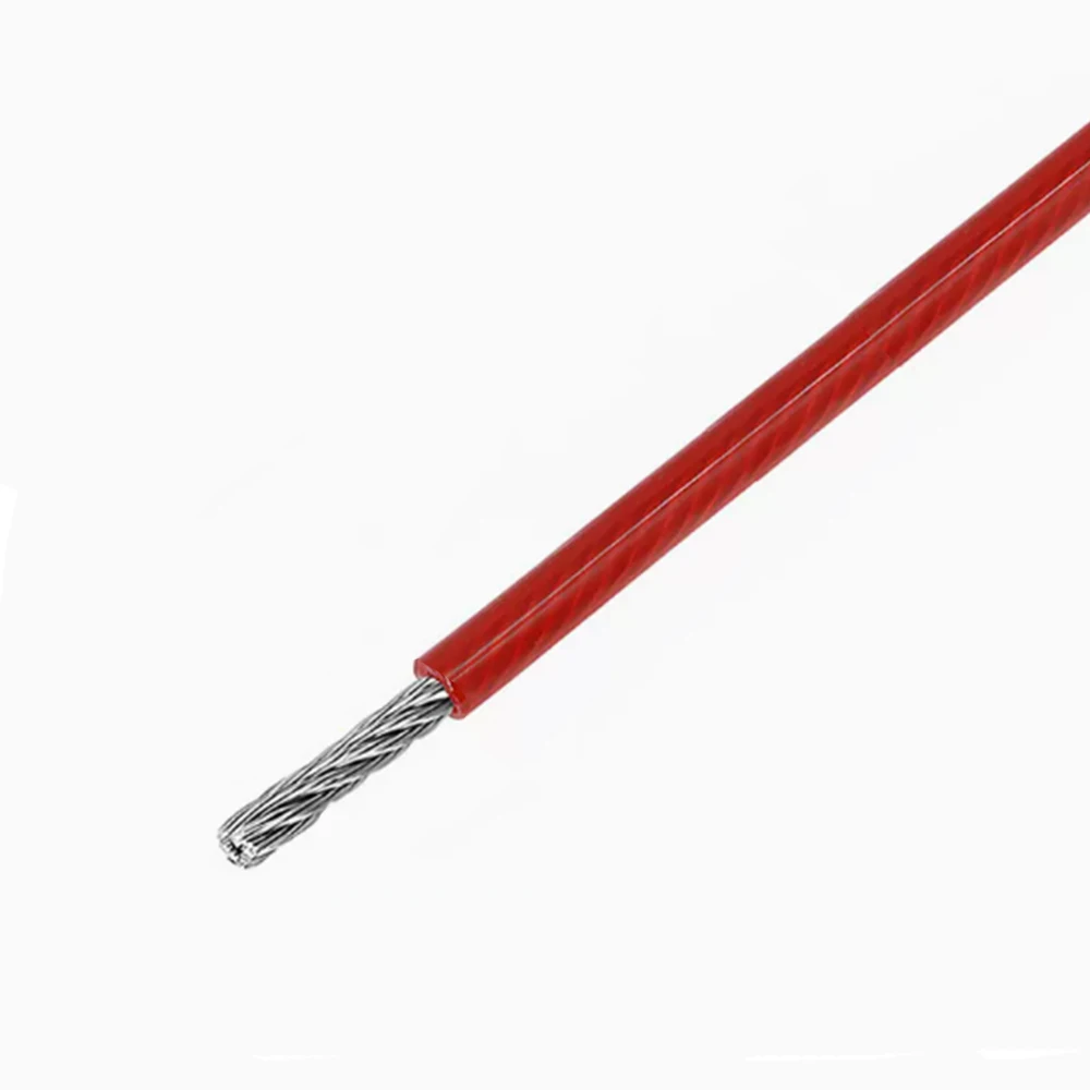 5 метров, 2/3/4/5/6 мм, цветной стальной трос с ПВХ покрытием, черный кабель, зеленый/красный/черный/желтый/синий/коридор, аксессуары