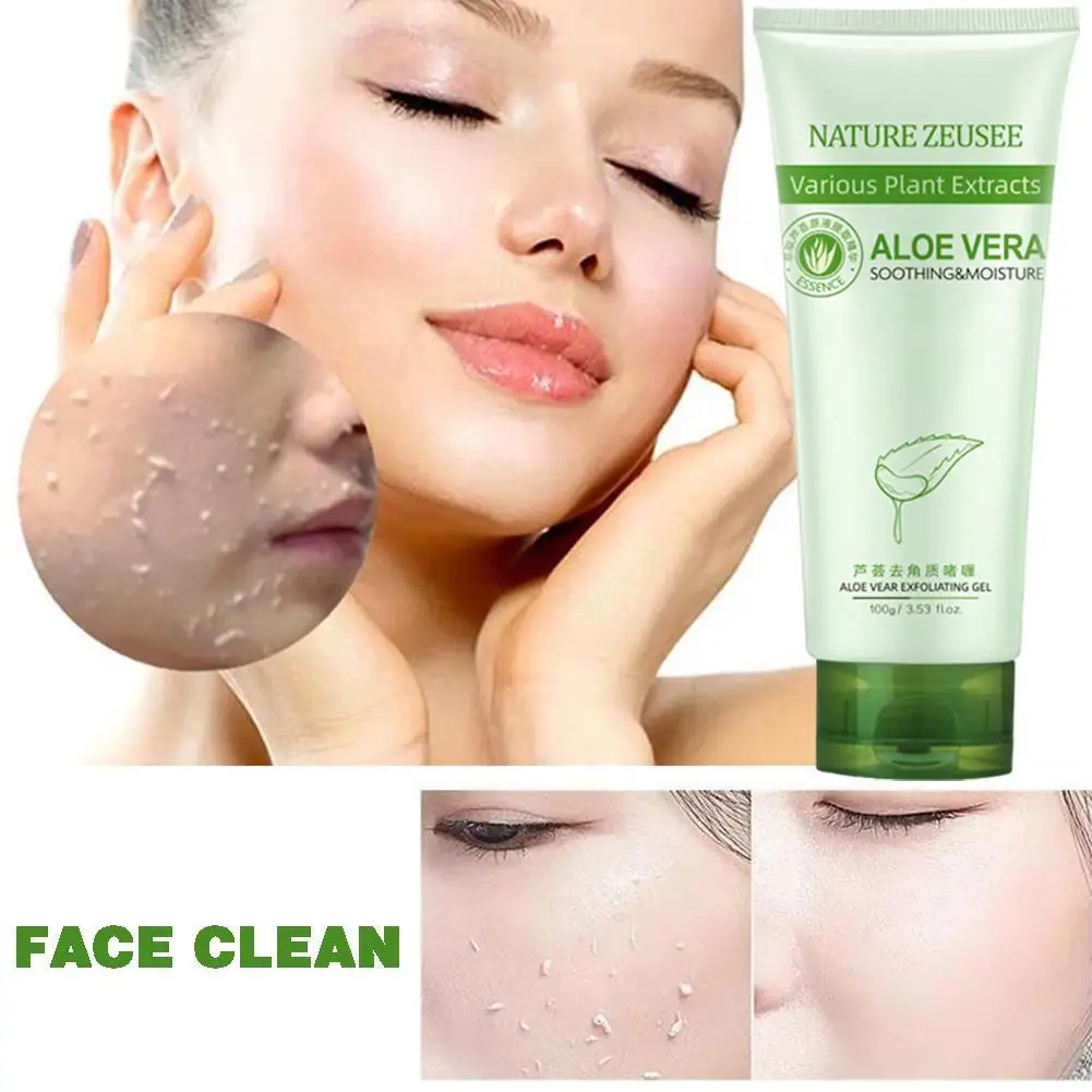 

Magical Aloe Vear Exfoliating Gel Whitening Moisturizer Repair Facial Scrub Acne Blackhead Treatment Skin Care