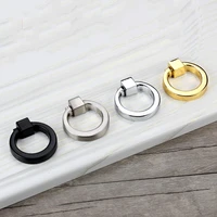 43mm circle handles color gold silver black ring zinc alloy door handles pulls cabinet drawer knobs for furniture hardware
