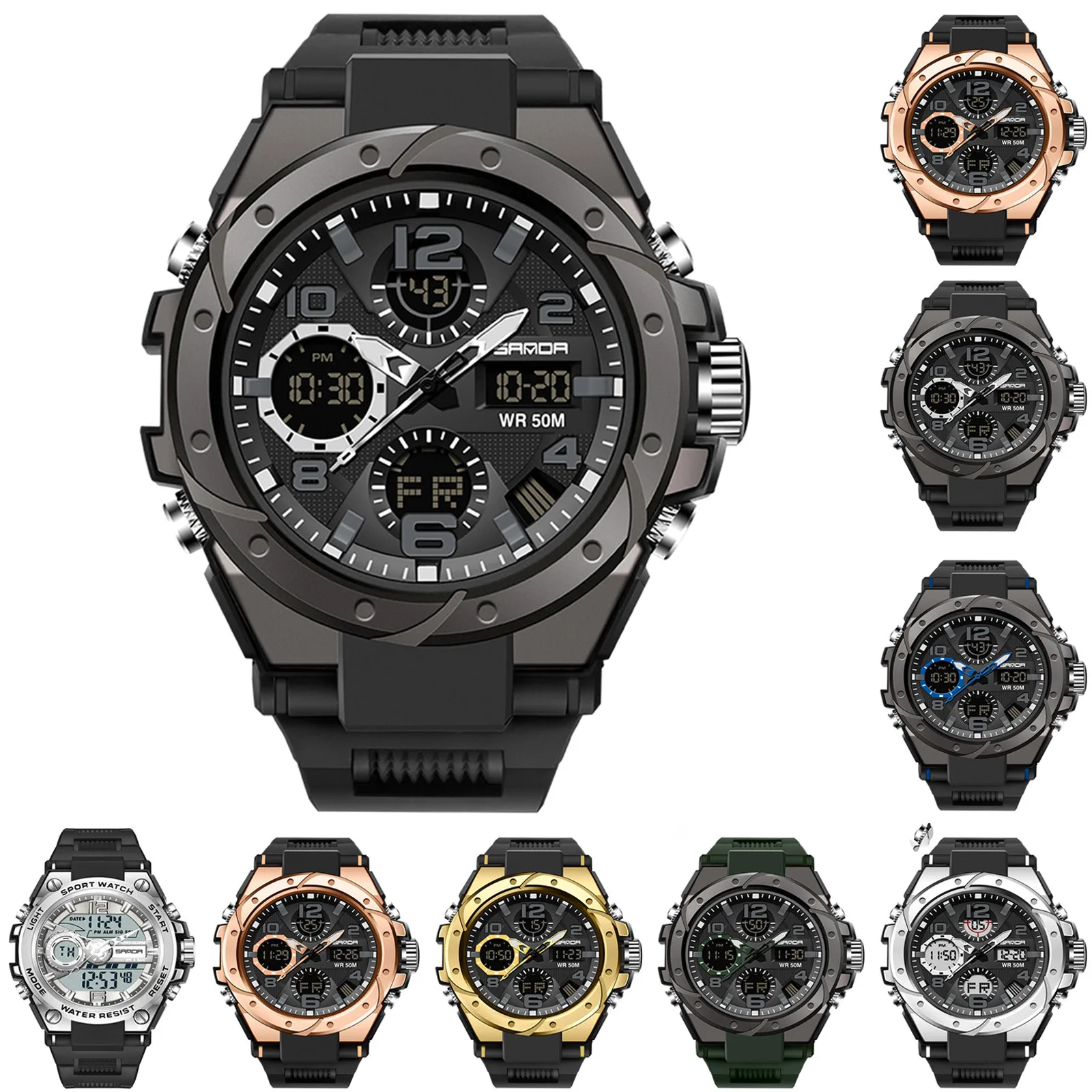 

Men'S Business Quartz Watch With Three Eyes And Six Needles Multifunctional Waterproof Wristwatch Timing Relogio Feminino 시계