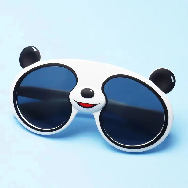 

Children Outdoor Polarized Sunglasses Cute Cartoon Panda Silicone Sunglasses Trend Kid Glasses Face Decor New Children Gift