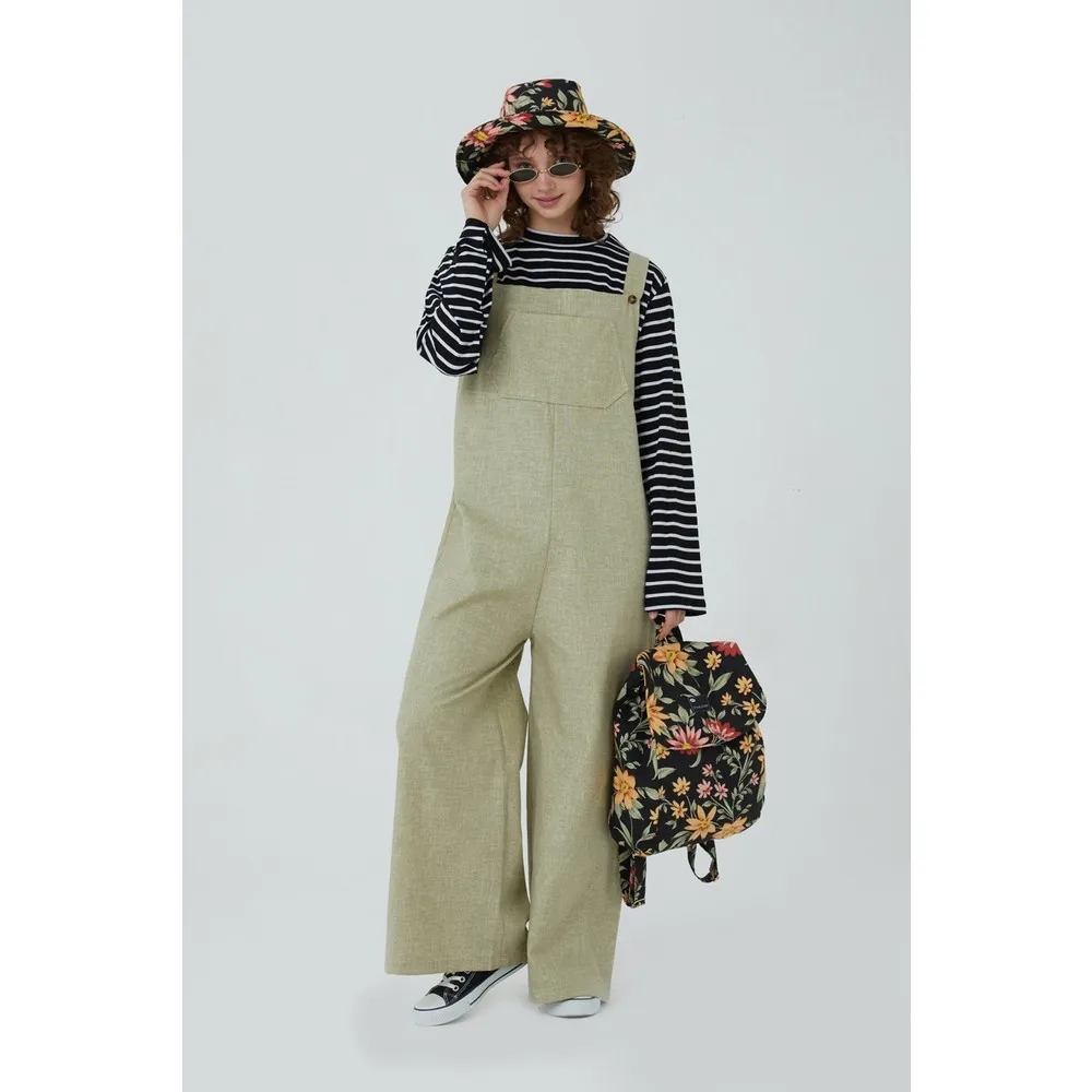 

Зеленый парусиновый комбинезон Dorlie