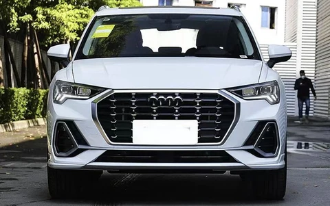 Автомобильные фары в сборе для Audi Q3 2019-2023, обновление, высокая конфигурация, светодиодные автоматричные фары, аксессуары для линз проектора с двумя линзами