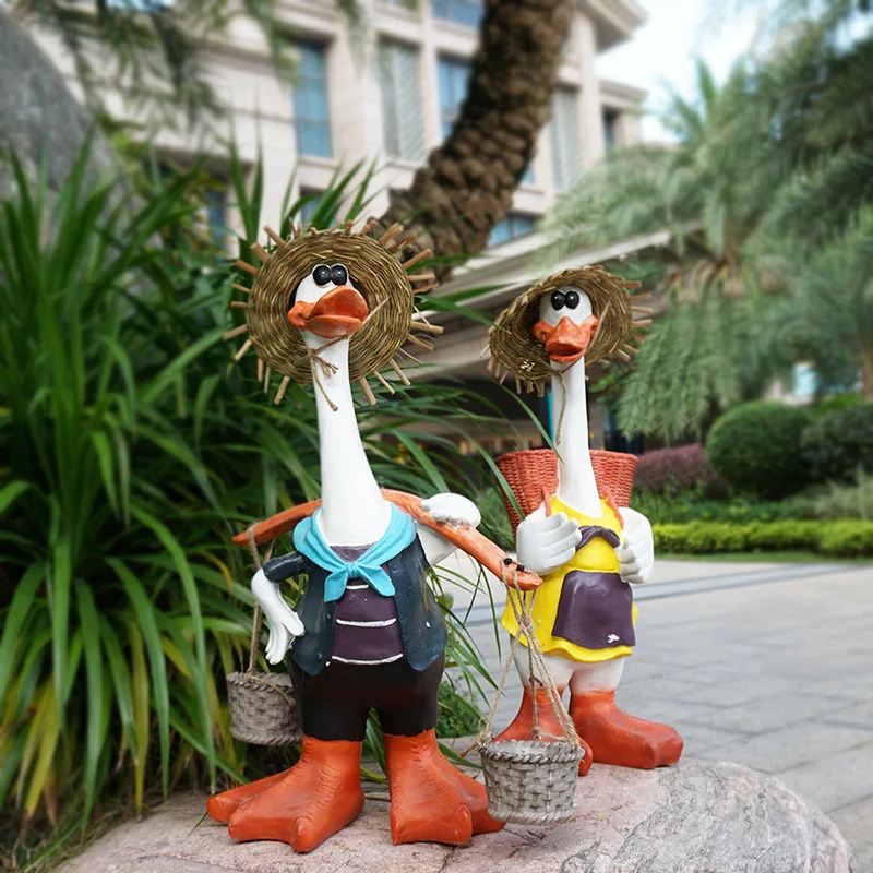 

Home Decor Garden Courtyard Decoration Ornaments Garden Landscape Animal Duck Creative Decoration Figurines