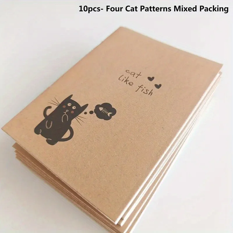 

Набор из 10 карманных блокнотов из крафт-бумаги