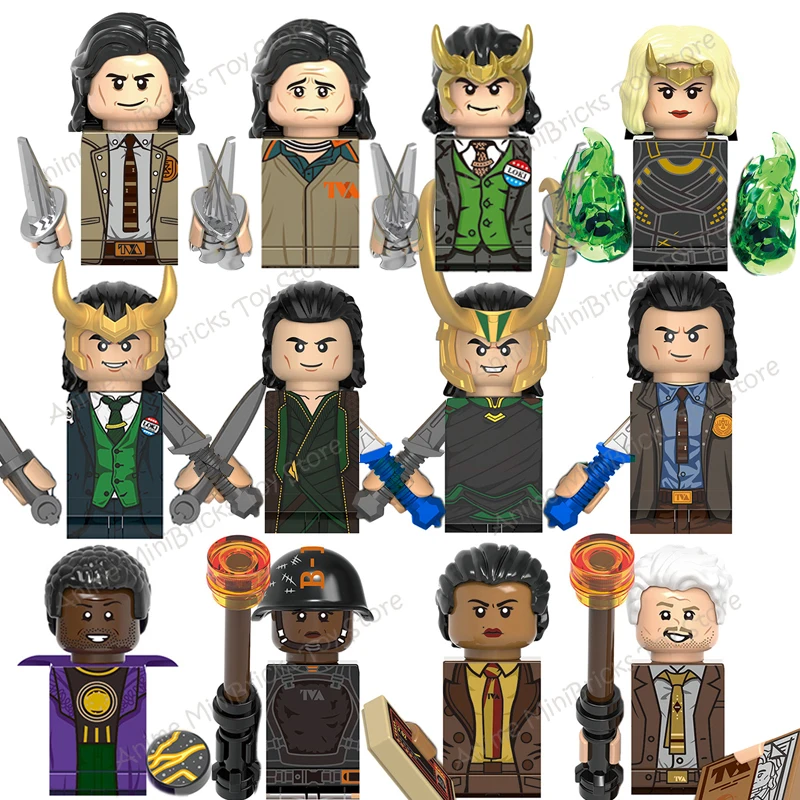 

X0318 Disney Loki Sylvie Buliding Blocks Bricks Mini Action Figures Heads series Educational Assemb toys Birthday Gifts