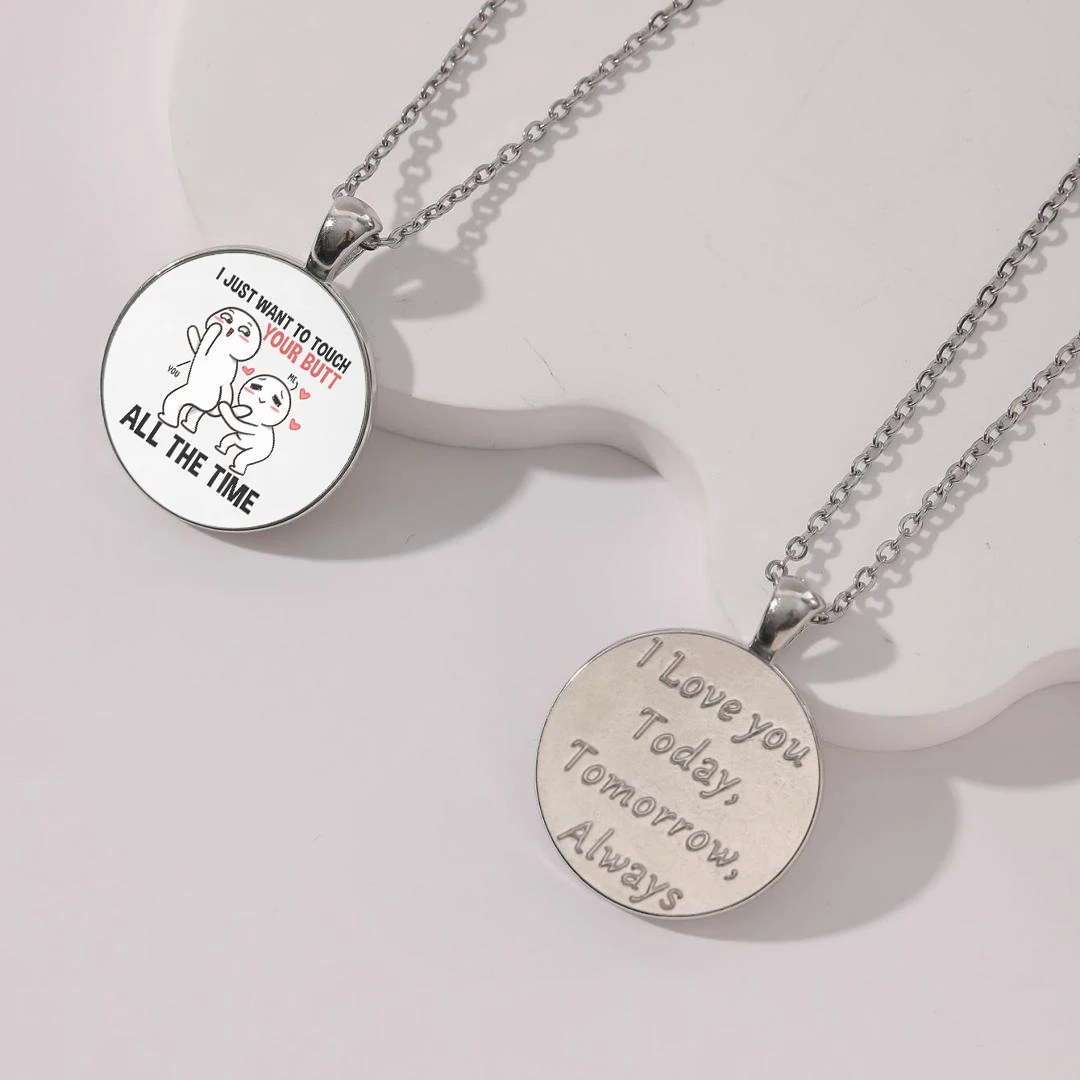 1 шт. парный орнамент серебряный Кабошон ожерелье с подвеской художественным