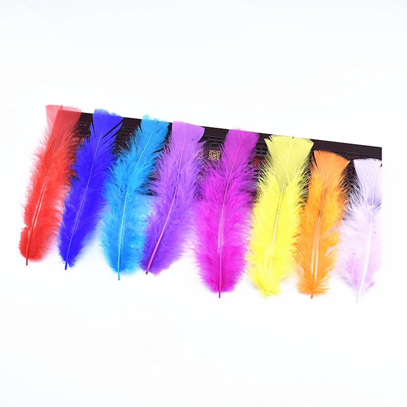 

Wholesale 10-18cm Colored Turkey Feather for Crafts Fluffy Marabou Plumas DIY Wedding Party Decoration Dream Catcher Accessories