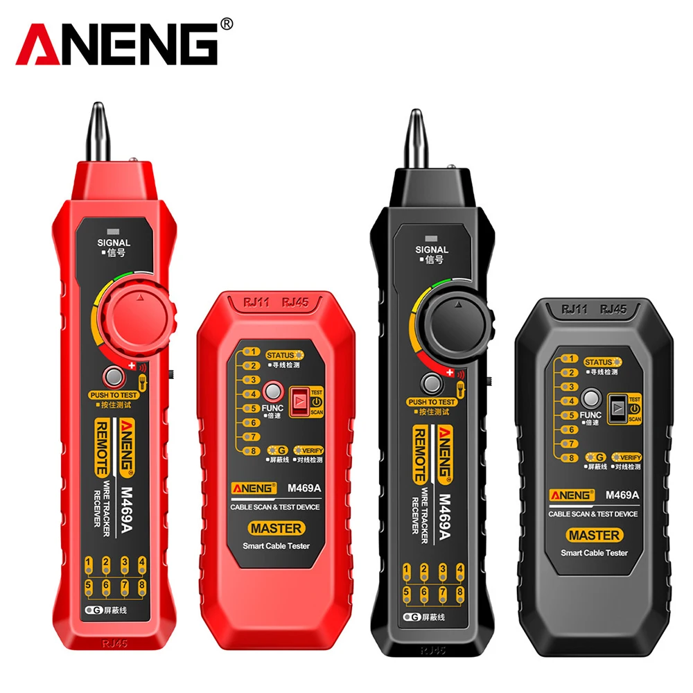 ANENG M469A Networking Analyzer RJ45 RJ11 LAN Cable Tester Finder Multi Wire Tracker Receiver with Flashlight for Network Repair images - 6