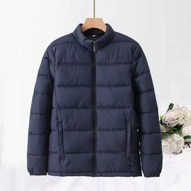 Мужская куртка с хлопковой подкладкой и воротником-стойкой утолщенная теплая