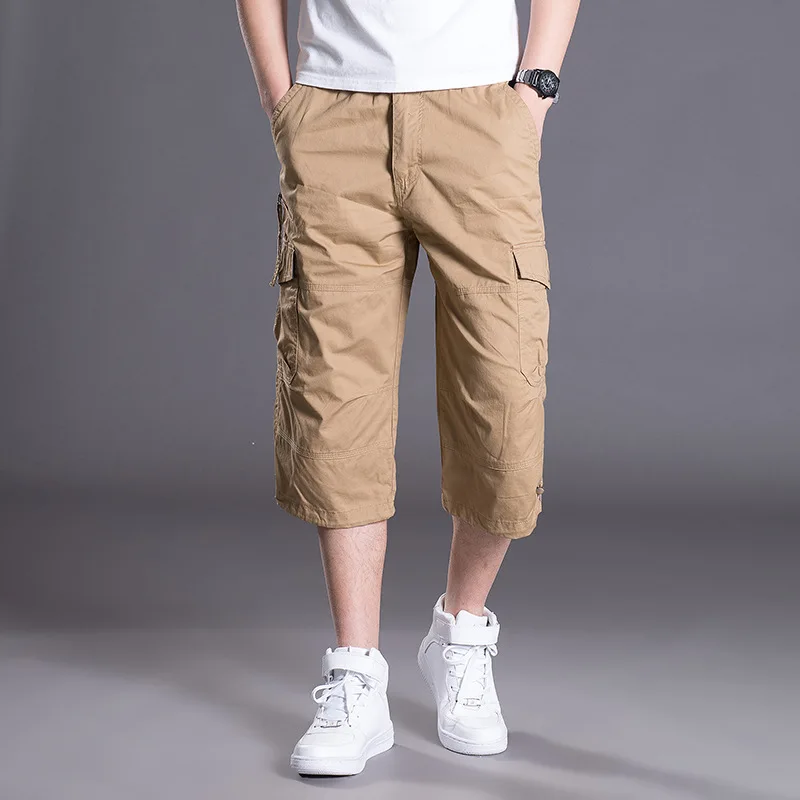 

Long Khaki Male Multi Straight Baggy 5XL Breeches Plus Short Green Size Cargo Army Pocket Loose Mens Summer Men's Shorts