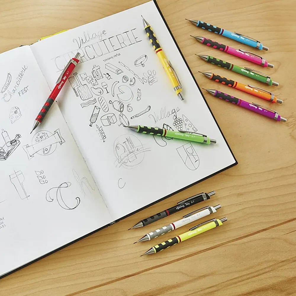 Rotring Tikky 0 5/0 7 мм набор механических карандашей с ластиком конец карандаш для