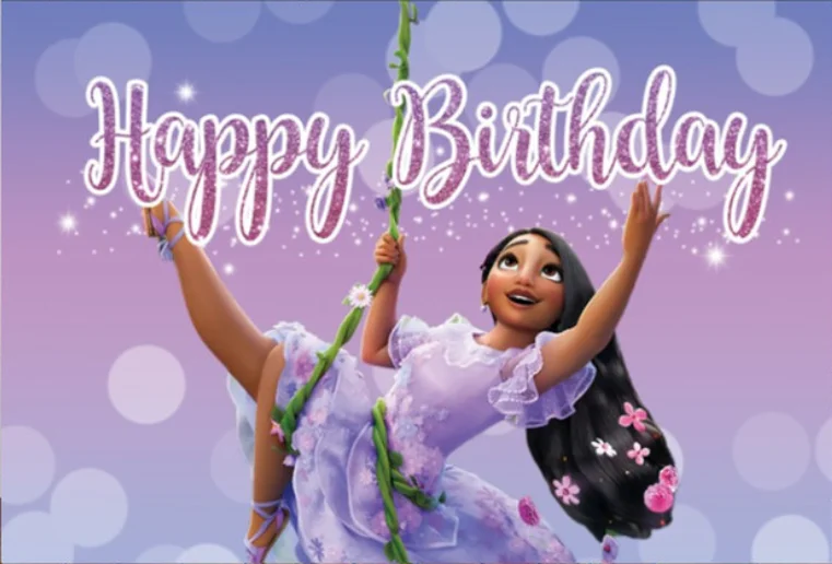 Виниловый фон для фотосъемки с изображением девушек на день рождения |