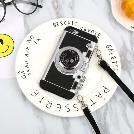Emily in Paris 3D Retro Camera Case For iPhone 14 ProMax 13 12 11 Pro Max X XR XS Max 7 8 Plus Lanyard Camera Shockproof Cover