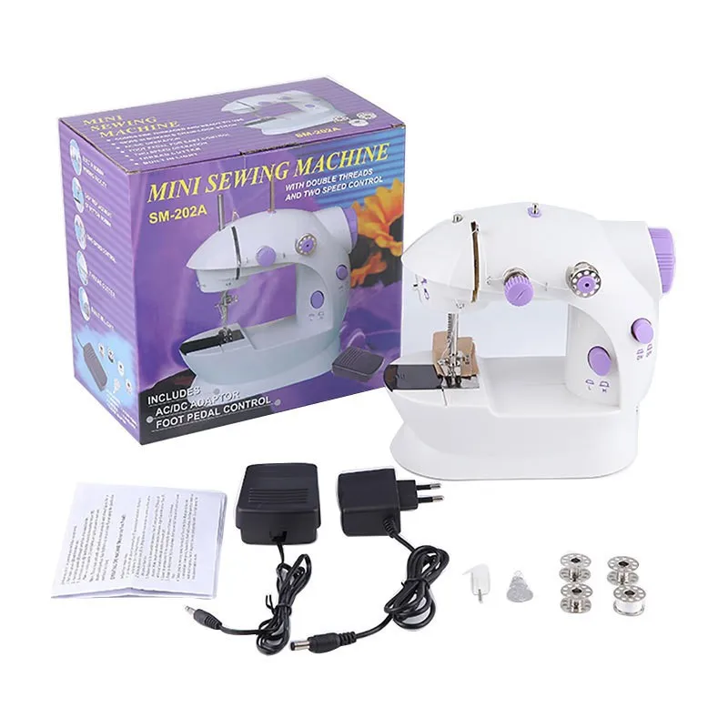 

Household Mini Desktop Sewing Machine Mini Multi-functional Strong Power with Light Electric Sewing Machine Sewing Accessories