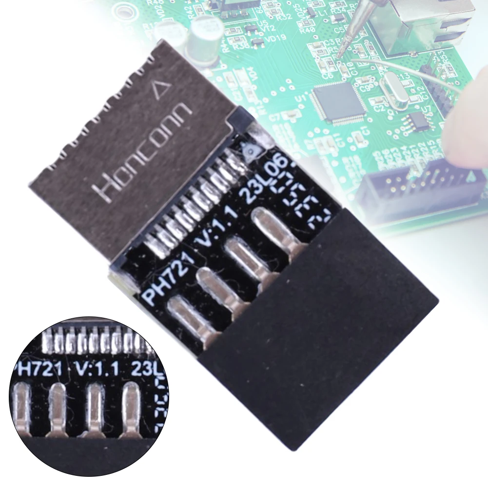 Фото Карта расширения USB 2.0 с разъемом Type-C (9-контактный), Plug and Play, конвертер для материнских плат (для ОС/Windows/Linux) №3