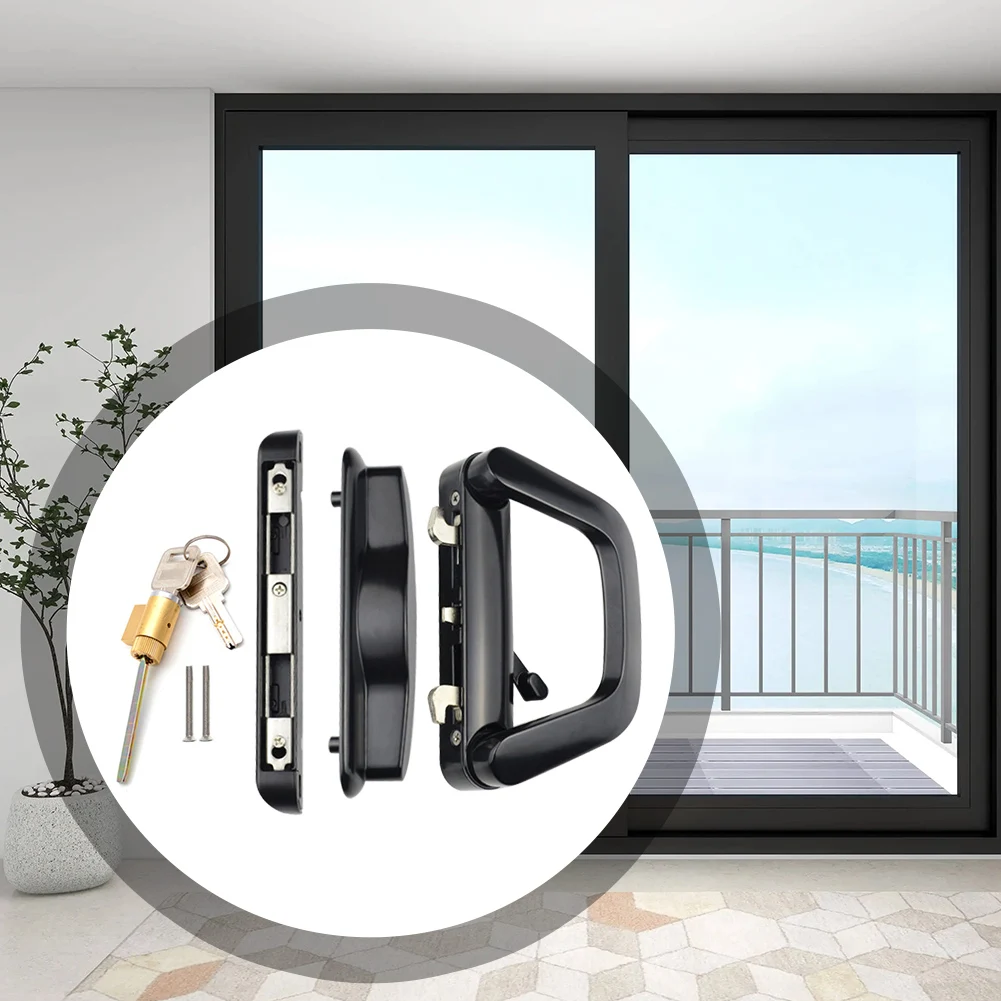 

Reversible Sliding Door Handle Lock Mortise Zinc Alloy Left Right Easy Install 2 Types Of Lock For Glass Sliding Door Durable
