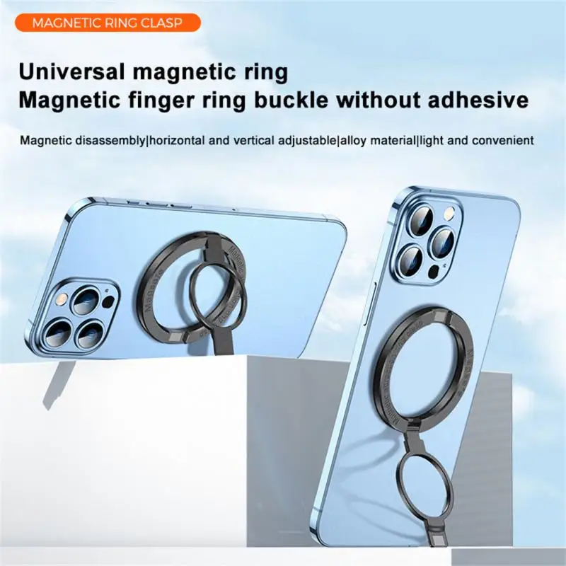 

Disk Magnetic Ring Holder Portable Ultra-thin Aluminum Alloy Mobile Phone Holder Removable Desktop Mobile Phone Holder