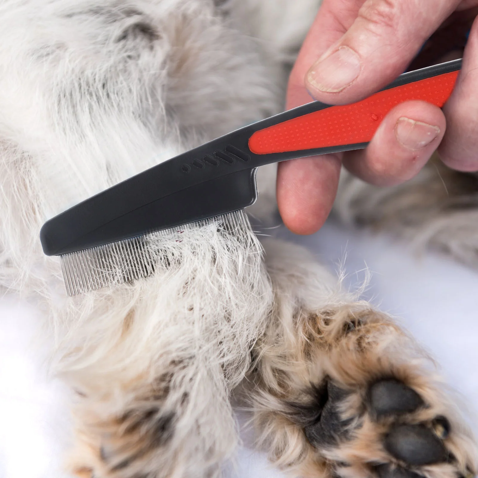 Расческа с мелкими зубьями из нержавеющей стали металлическая щетка для кожи