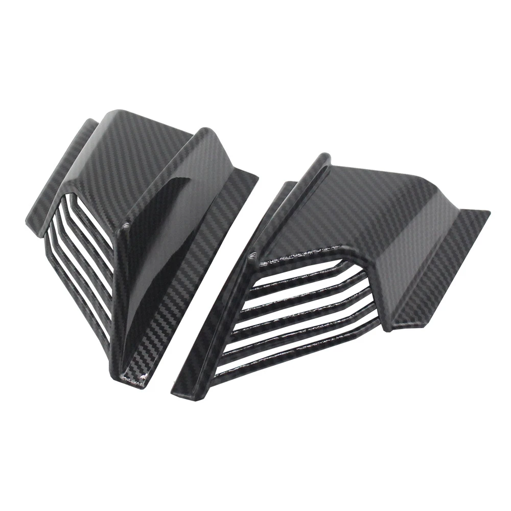 

Carbon Fiber Black Universal Motorcycle Fairing Winglets Side Wings Protection Cover Motorcycle Accessories