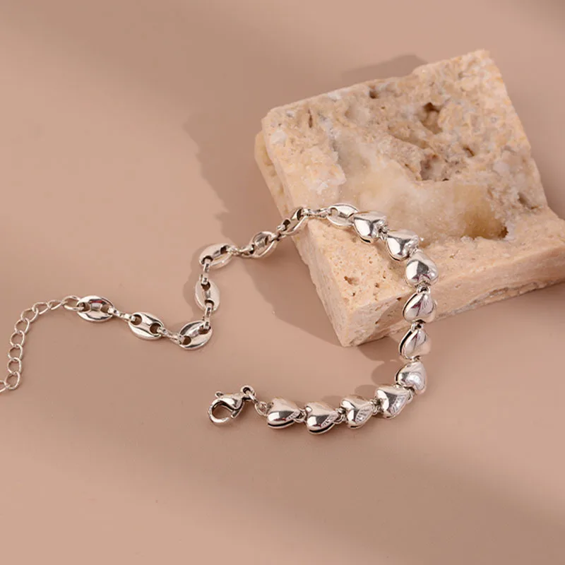 MEWANRY 925 браслет с надписью Love Pig Nose для женщин Модный дизайн простой креативный