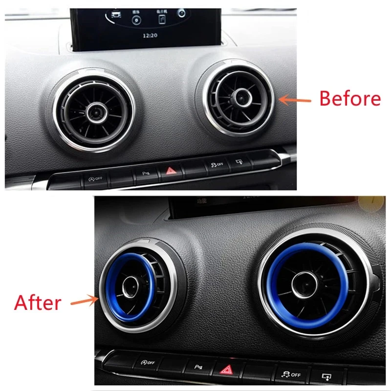 

Car Air Center Console Outlet Trim Inner Ring Cover For Audi A1 2010-2017 Sportback Sedan Interior Accessories Car Styling