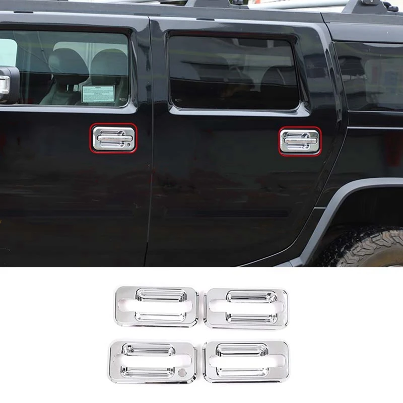 

4 шт., автомобильные наклейки на дверную ручку Hummer H2 2003-2009