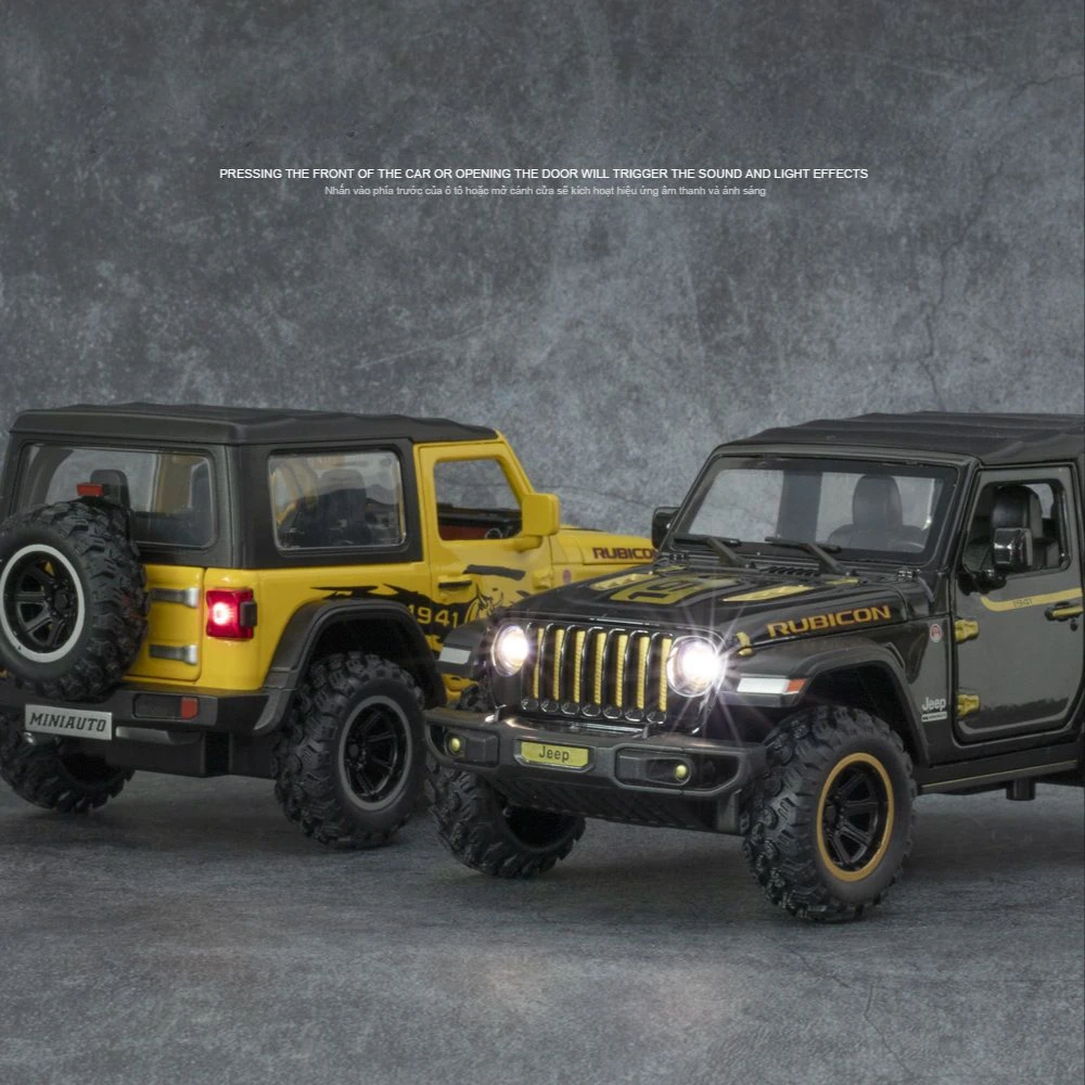 1:32 Jeeps Wrangler Rubicon 1941 модель автомобиля из сплава металлические Литые Автомобили со