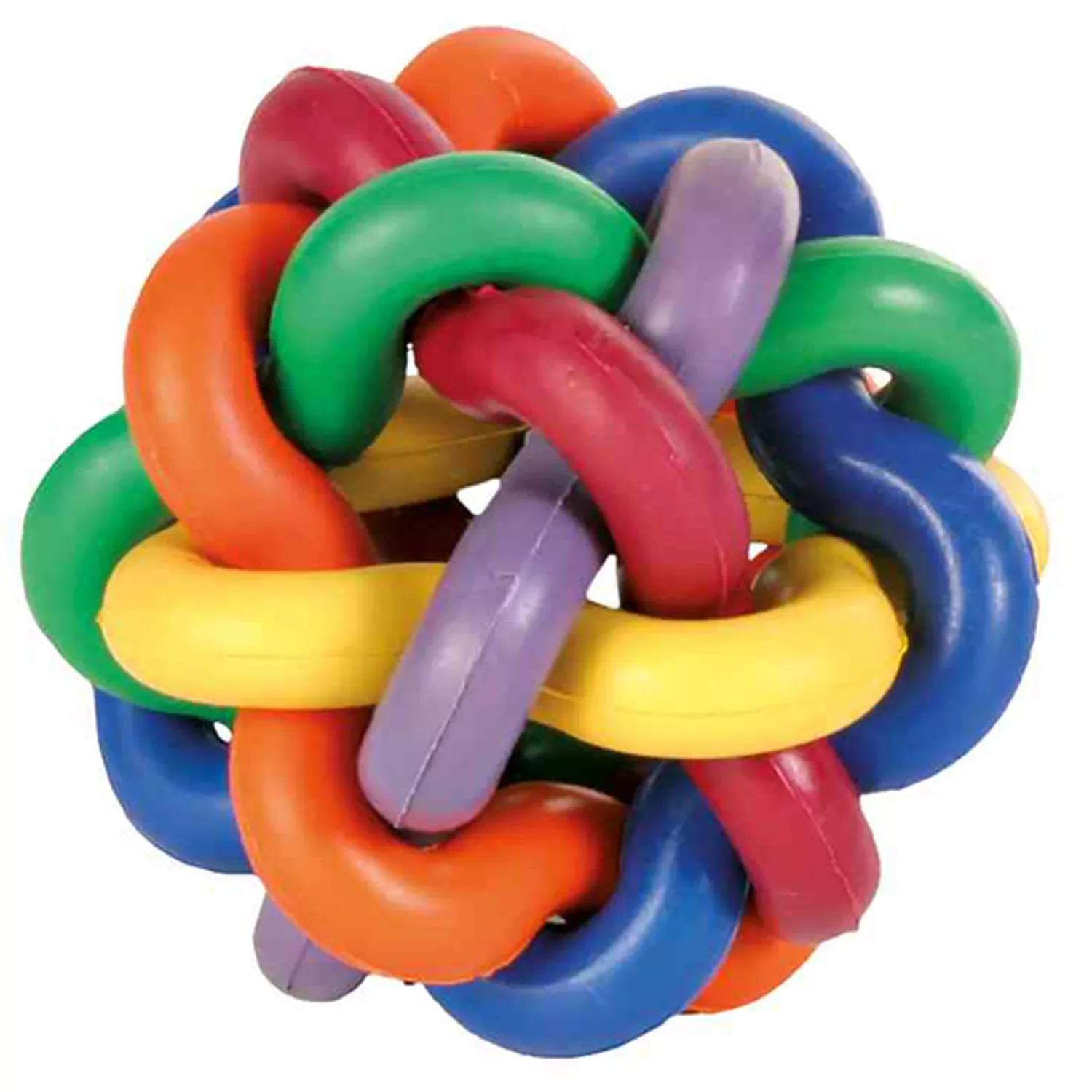 

32622 dog toy- knot ball, natural rubber knotted, ø 10 cm