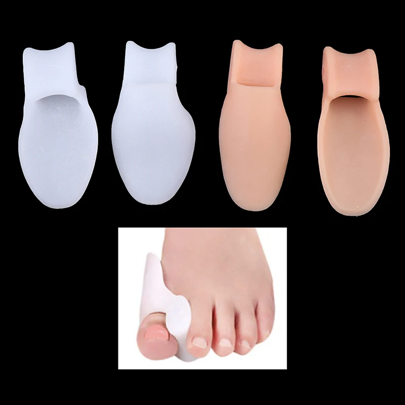 

2pcs Silicone Gel Thumb Corrector Bunion Big Toe Protector Separator Hallux Valgus Finger Straightener Foot Care Relief Pads