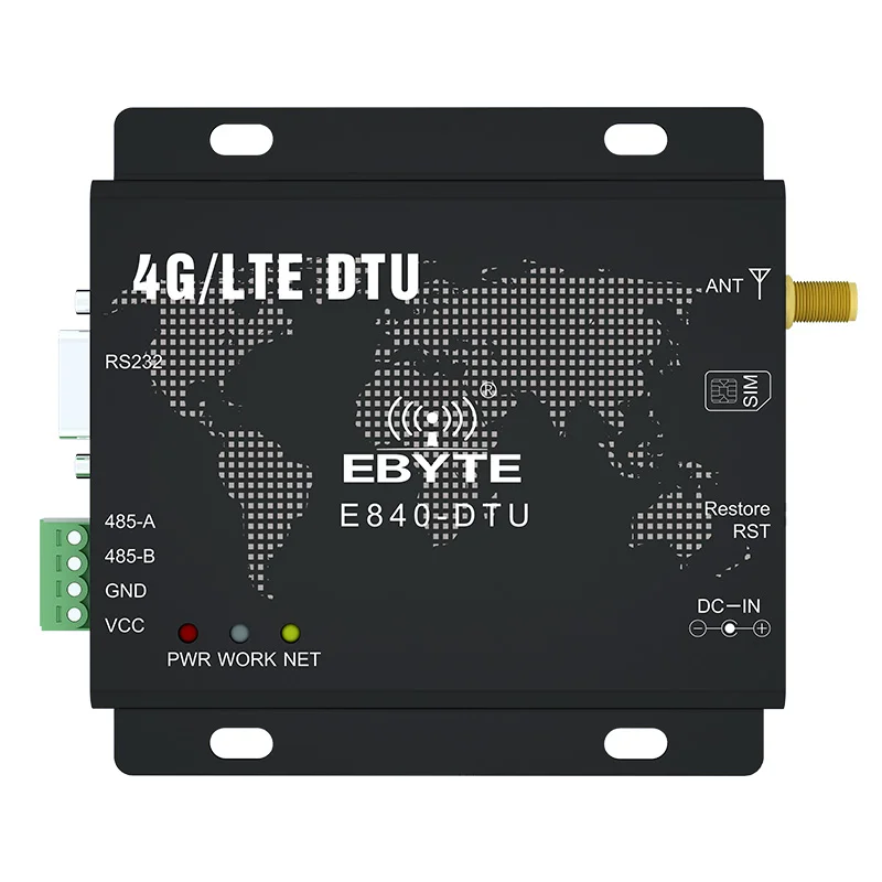 

E840-DTU(4G-02)E GSM Data Receiver ATM POS Industrial Din Rail RS232 RS485 To 4G 3G GPRS IP Modem with Digital Input TCP Modbus