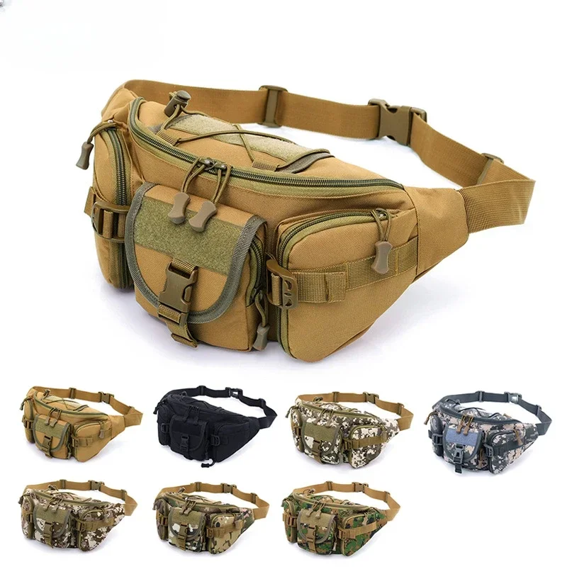 

Camouflage for men's outdoor sports large capacity waterproof tactical waist bag cycling tourism running multi-functional chest