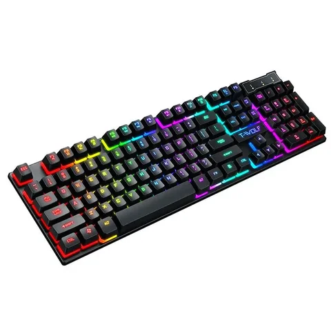 Игровая клавиатура и мышь с RGB-подсветкой, 104 колпачков