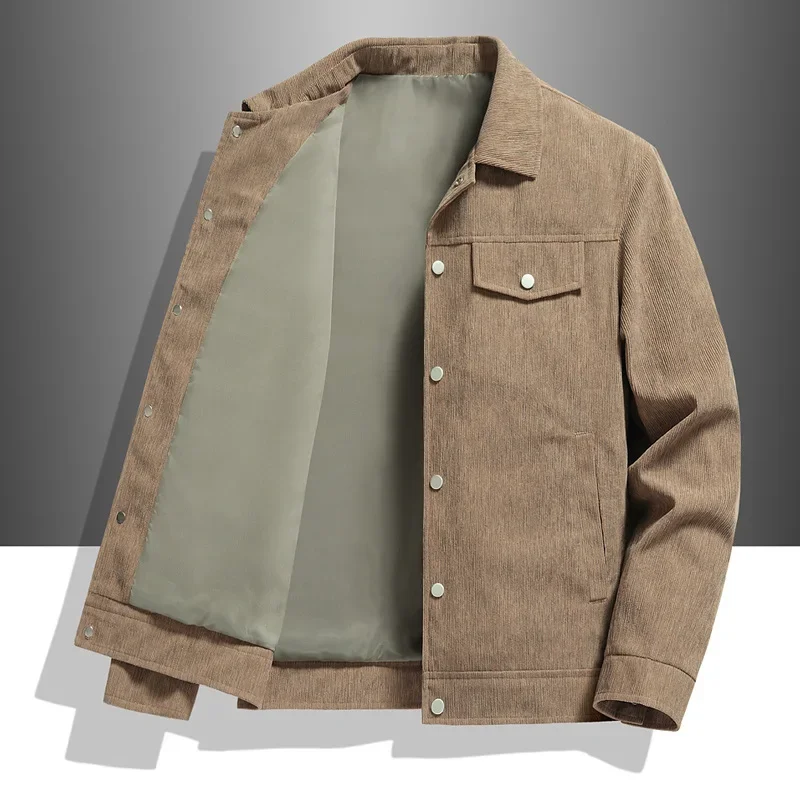 2024 новая трансграничная осенне-зимняя вельветовая мужская куртка с лацканами