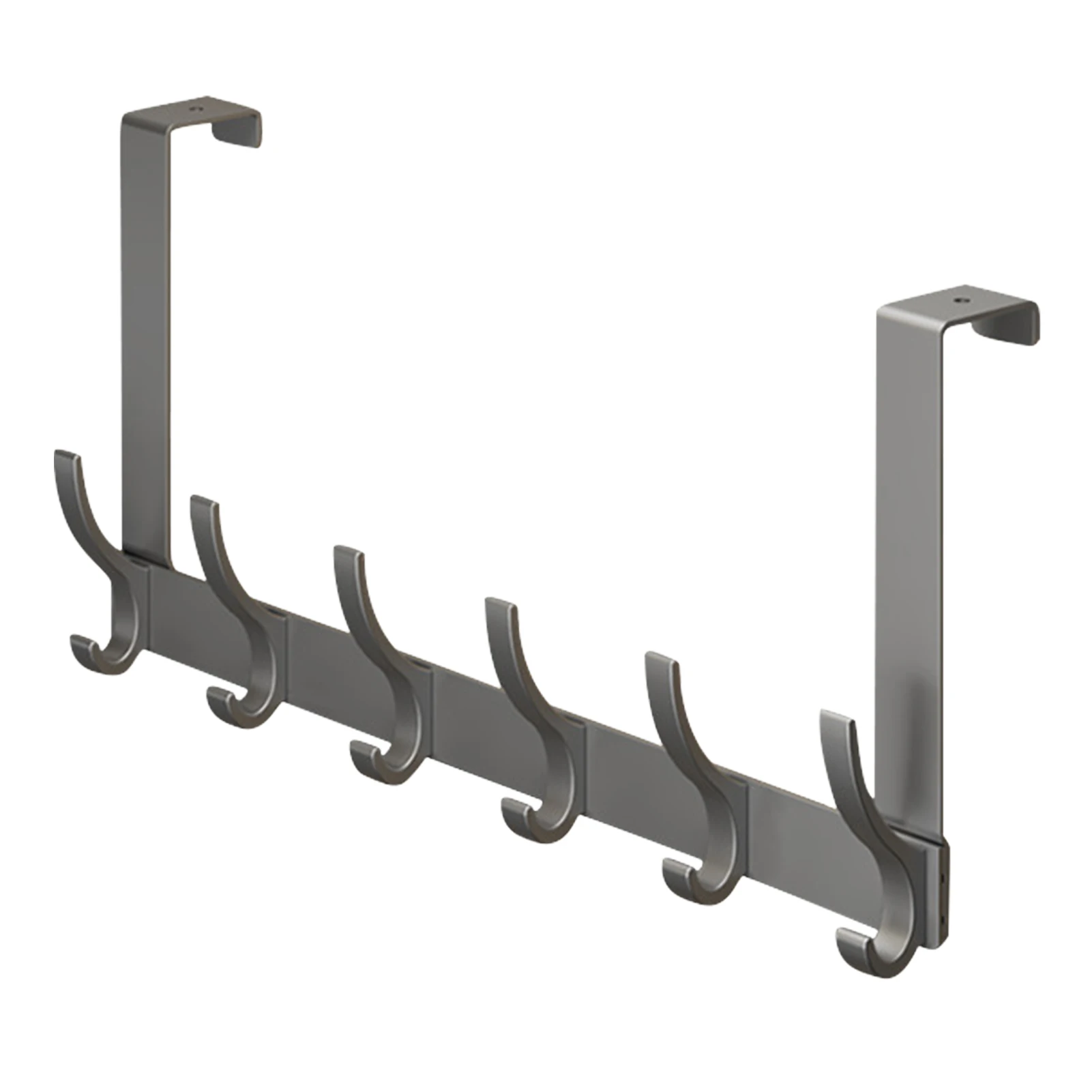 

Многофункциональный крючок над дверью шкафа, для дома, сверхпрочный, с винтом, передвижной, без сверления, алюминиевый, универсальный, 6 крюч...