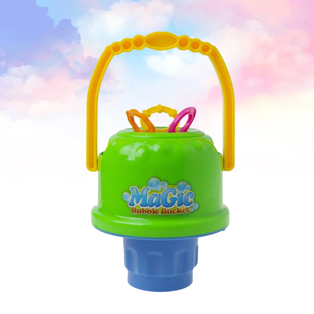 

Bubble Bucket Portable Removable Bubble Blower Wands Blow Bubbles Educational for Girl Boys Without Bubble Water