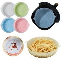 air fryer silicone pot kitchen baking tray fried pizza chicken basket pad round reusable grill pan air fryer accessories