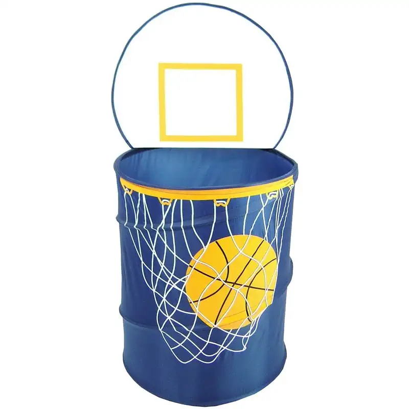 

Pop-Up Laundry Hamper, Blue, White and Yellow