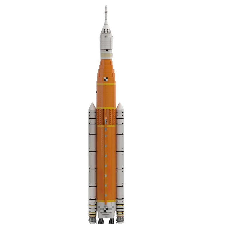 

MOC The Strongest Super Heavy Space Launch System Artemis SLS Block 1 (1:110 Saturn V scale) Building Block Set Child Gifts