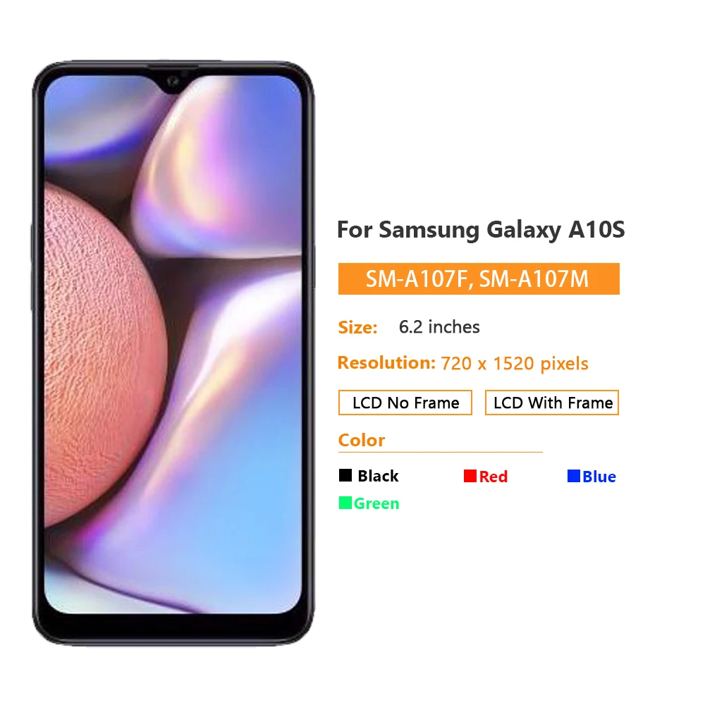 6 2-дюймовый высококачественный ЖК-дисплей PLS для Samsung A10s ЖК-дигитайзер A107/DS A107F A107FD