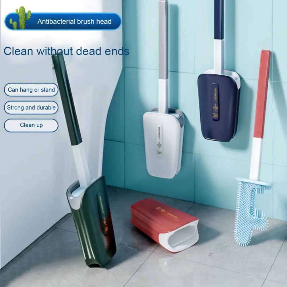 

Кактус щетка для унитаза герметичный ремень для воды база плоская головка Гибкая мягкая щетка с быстросохнущим кронштейном набор без мертвых углов очистки