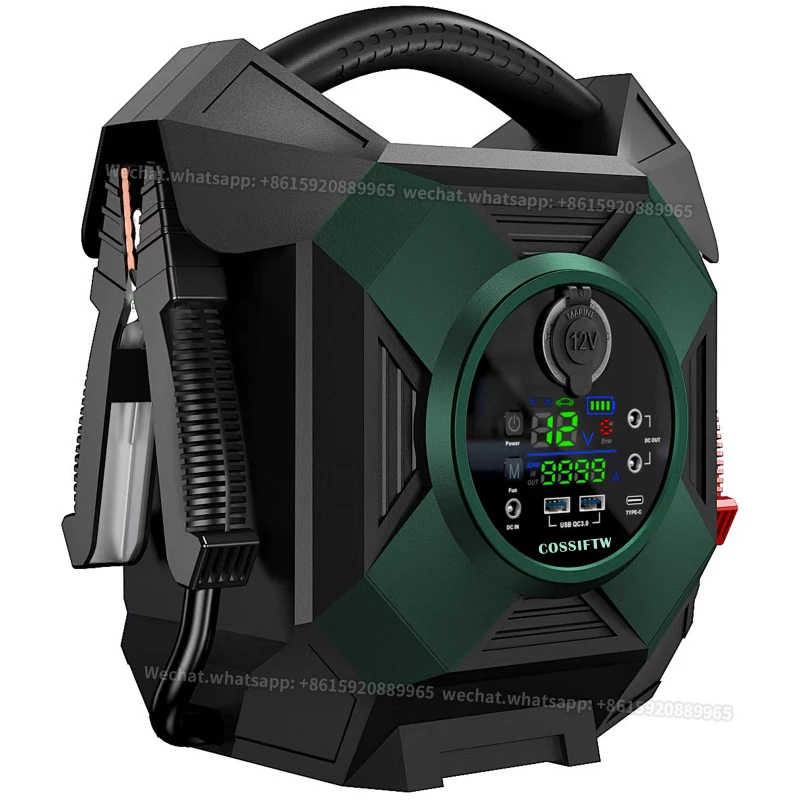 

12/24V Car Battery Jump Starter 10000A Peak Portable Jumpstart Starters for Up to 45L Gas or Diesel Engine with Booster Function