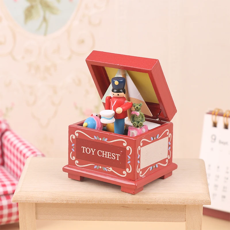 

1:12 миниатюрная игрушечная коробка для кукольного домика, Рождественская модель для щелчков, детские игрушки для ролевых игр, аксессуары для кукольного домика