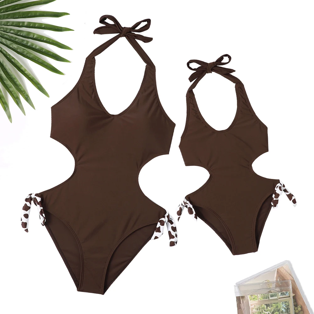 

Family Matching Swimsuits Mom and Me Bikini One-Piece Swimwear Family Look Mother Daughter Bikini Swimsuit Family Cloth Sets