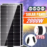 2000w 1000w solar panel 18v high efficiency monocrystalline portable flexible waterproof emergency charging outdoor solar cells
