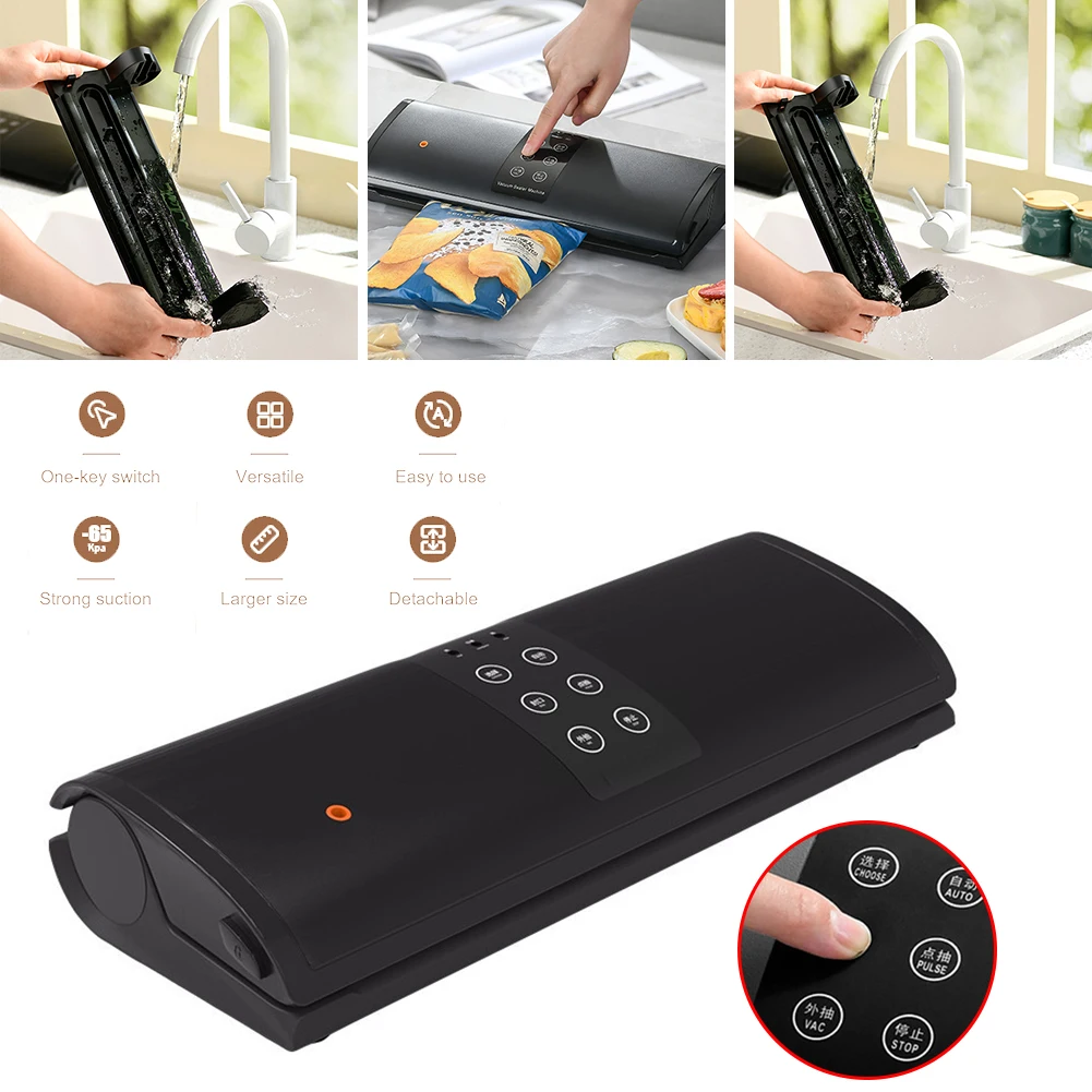 

Automatic Vacuum Food Sealer Packaging Machine For Home Kitchen Food Saver Bags Commercial Food Sealing With 10 Bags