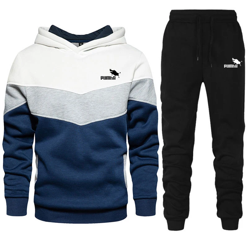

New Men's Pullover Autumn Winter Sets Sweatshirt Hoodie+Pants Pieces Casual Tracksuit Male Sportswear Brand Clothing Sweat Suit