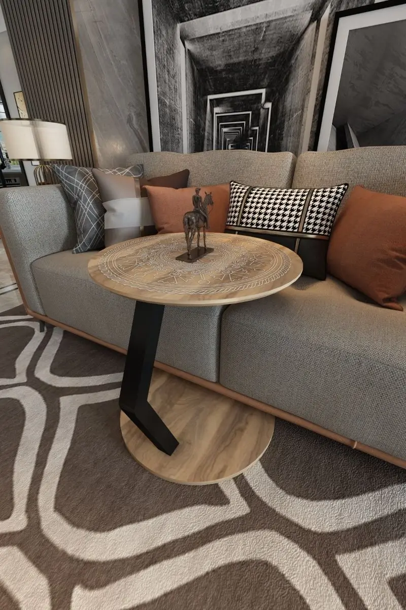 Белый C кофейный столик диван-подставка боковой журнальный Zigon Сервировочная